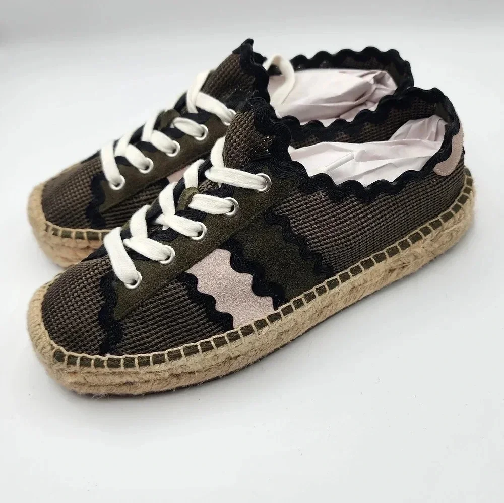 Anthropologie Bernardo Vale Espadrille Sneakers Size 7.5B Travel Spring Vacation